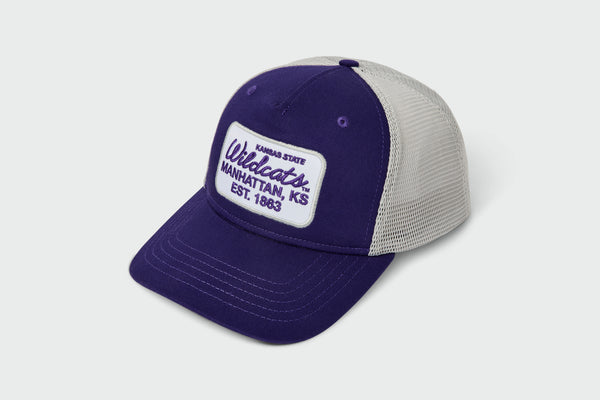 Kansas State Wildcats Trucker, cotton twill, mesh-back trucker, made in USA