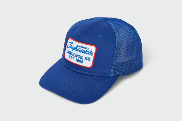 Kansas Jayhawks Trucker, cotton twill, mesh-back trucker, made in USA
