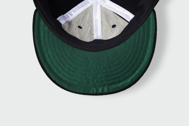 Black Vintage Flatbill Hat - Las Vegas (White LV)