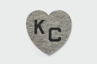 KC Heart Wool Coaster