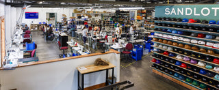 Inside Sandlot Goods' Kansas City manufacturing floor, where every hat is cut and sewn in-house.