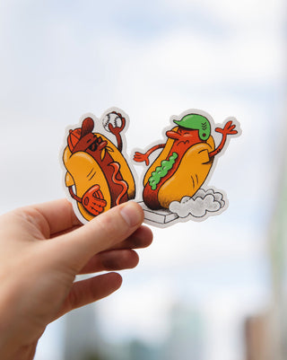 Ketchup and Relish Baseball Stickers at Sandlot Goods!
