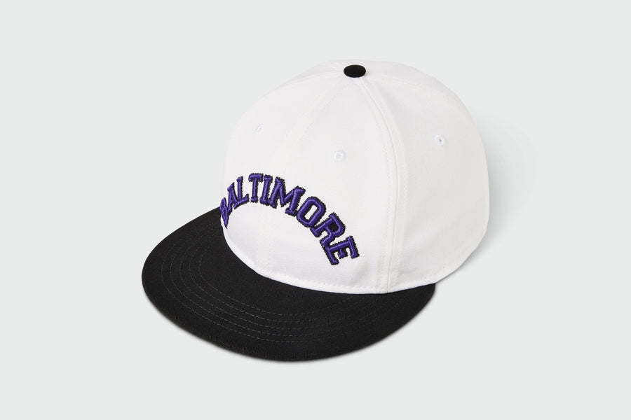 Second Quality Baltimore City Arch Flatbill, cotton twill, 6-panel flatbill, made in USA