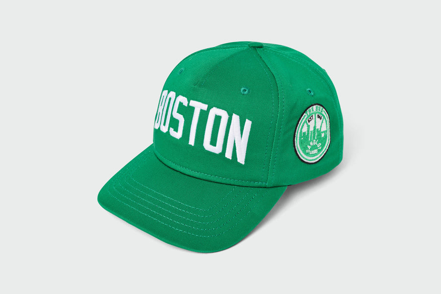 Second Quality Boston Courtside Structured 5-Panel, cotton twill, 5-panel camp cap, made in USA