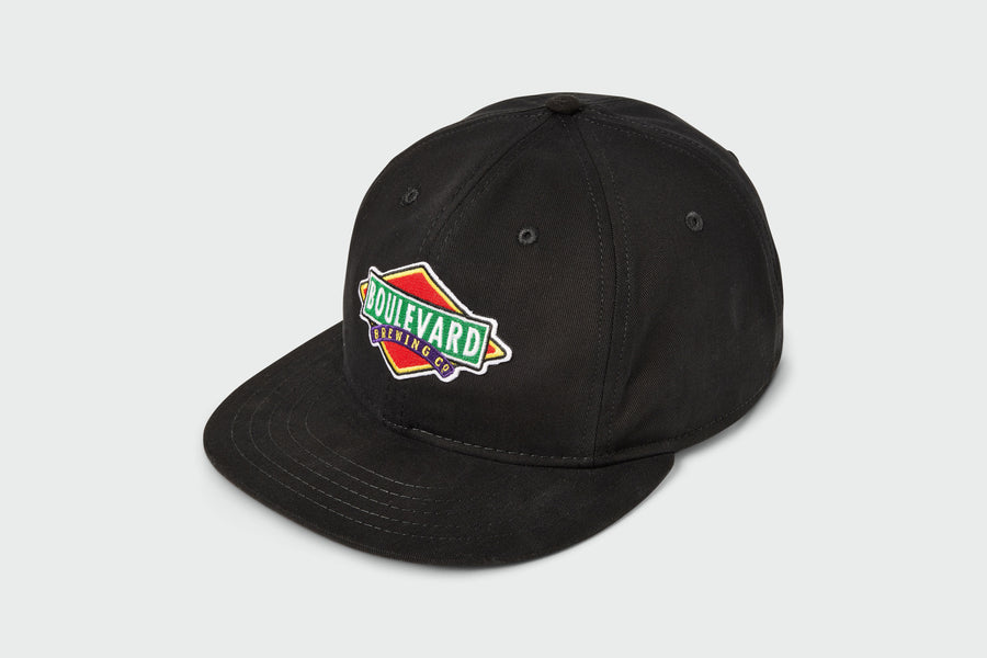 Boulevard Brewing Vintage Flatbill, cotton twill, vintage flatbill, made in USA