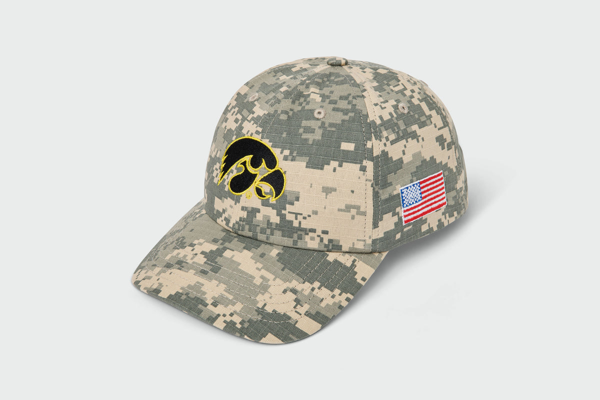 Iowa Hawkeye Camo Ripstop Dad Hat