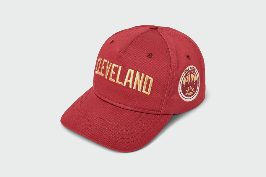 Cleveland Courtside Structured 5-Panel, cotton twill, 5-panel camp cap, made in USA