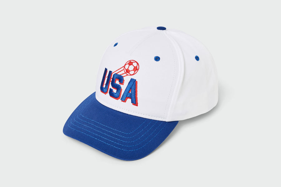 USA Soccer Structured 5 Panel, cotton twill, 5-panel camp cap, made in USA