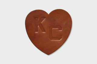 KC Heart Leather Coaster