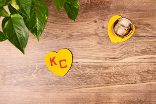 KC Heart Wool Coaster