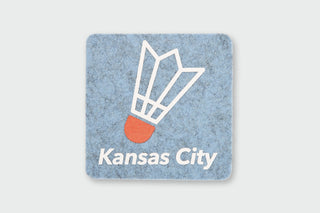 Kansas City Shuttlecock Wool Coaster