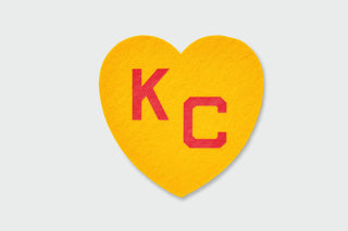 KC Heart Wool Coaster