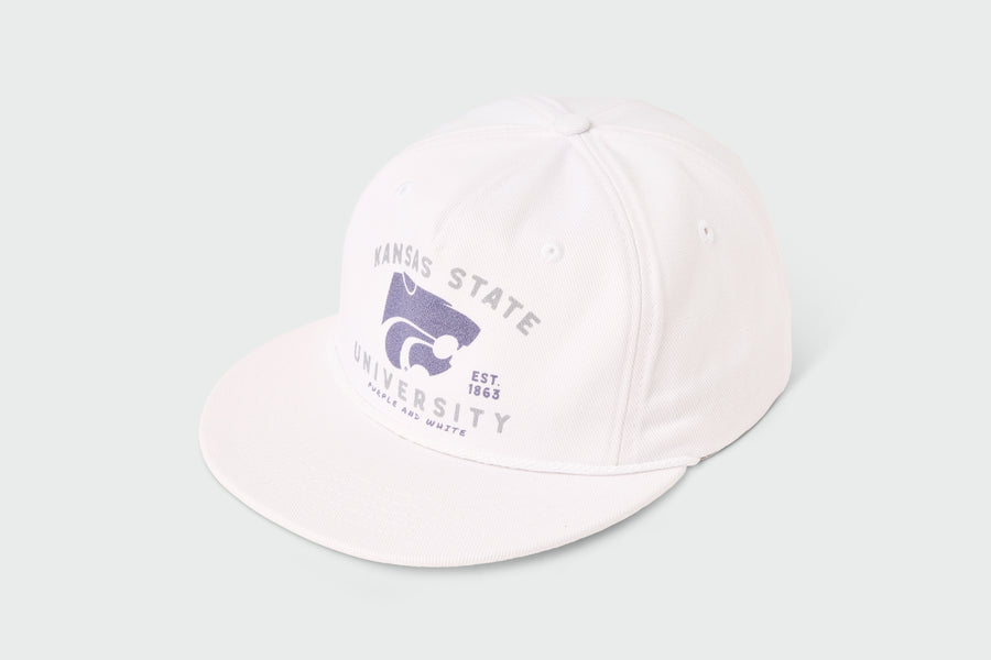 Second Quality Kansas State University Painter's Cap, cotton twill, 6-panel cap, made in USA