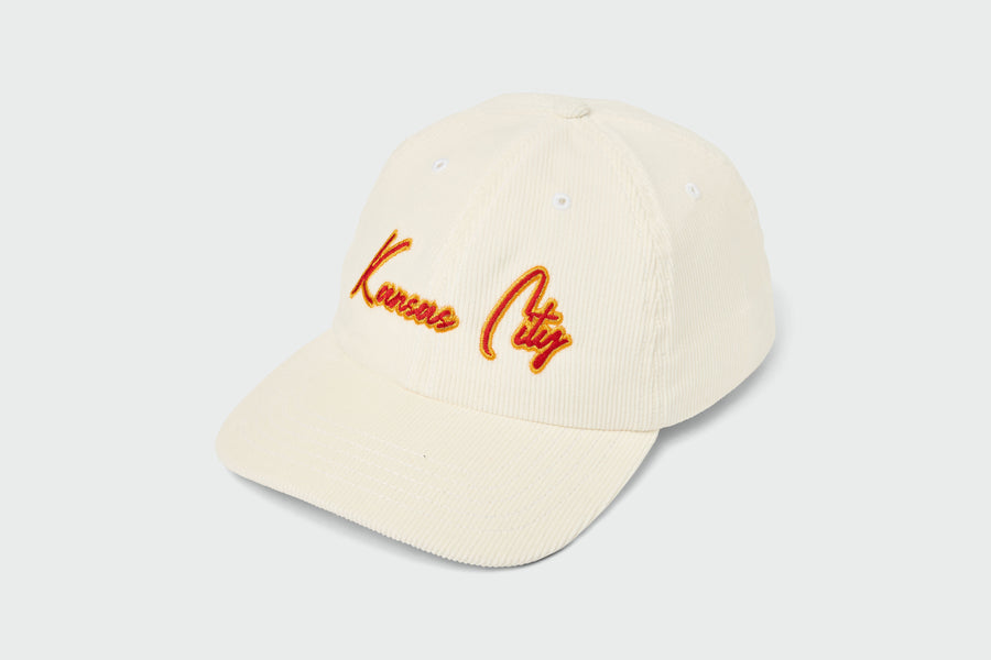 Second Quality Kansas City Script Corduroy Dad Hat, corduroy, unstructured dad hat, made in USA