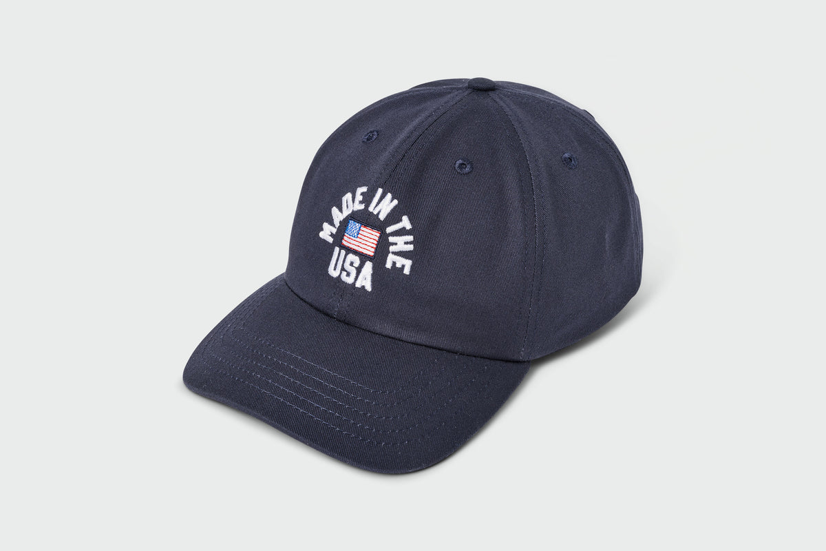 Second Quality Made in USA Arch Dad Hat, cotton twill, unstructured dad hat, made in USA