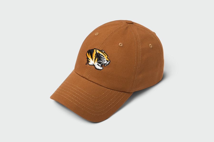 Second Quality Mizzou Tiger Duck Dad Hat, duck canvas, unstructured dad hat, made in USA