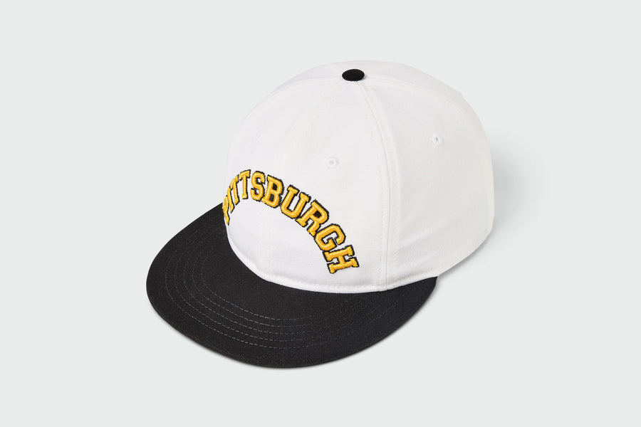 Second Quality Pittsburgh City Arch Flatbill, cotton twill, 6-panel flatbill, made in USA