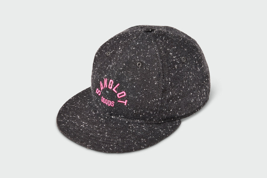 Sandlot Arch Speckled Cotton Flatbill, cotton, 6-panel flatbill, made in USA