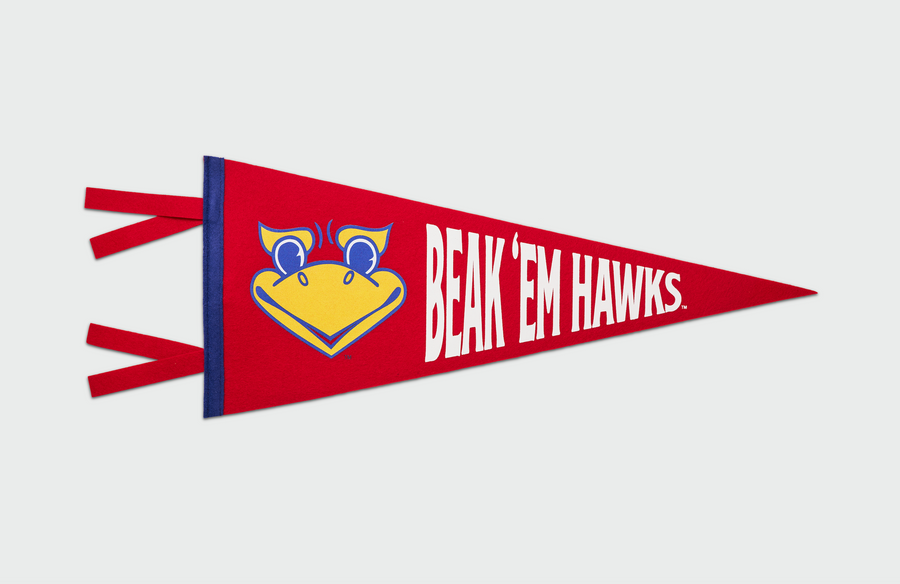 Beak 'em Hawks - Red Pennant