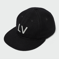Black Vintage Flatbill Hat - Las Vegas (Silver LV)