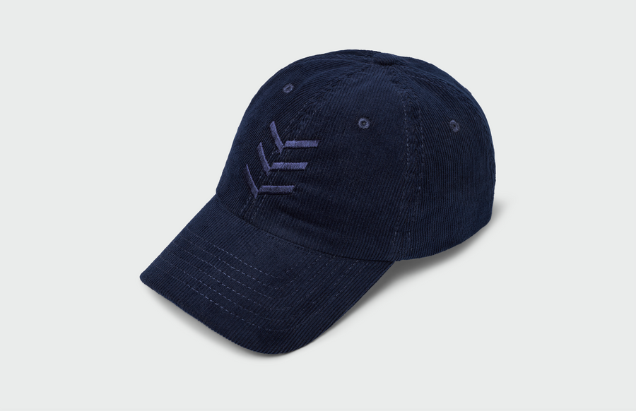 Triple Stitch - Corduroy Navy Pre-Curved Hat
