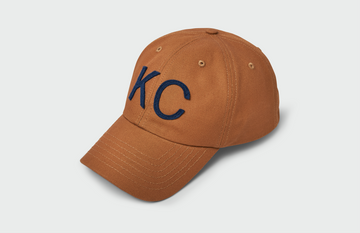 Navy KC - Duck Cotton Camel Pre-Curved Hat