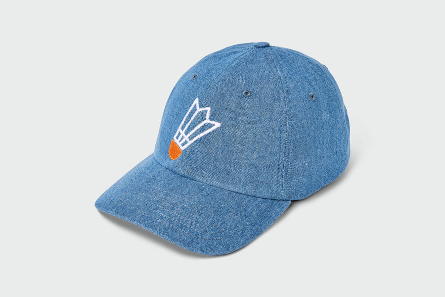 Shuttlecock Denim Dad Hat, denim, unstructured dad hat, made in USA