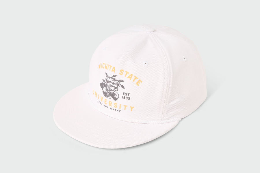 Wichita State University Painter's Cap, cotton twill, 6-panel flatbill, made in USA
