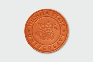 WSU Shockers Seal Leather Circle Coaster