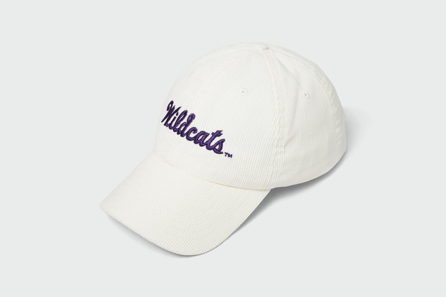 Second Quality KSU Wildcats Script Corduroy Dad Hat, corduroy, unstructured dad hat, made in USA