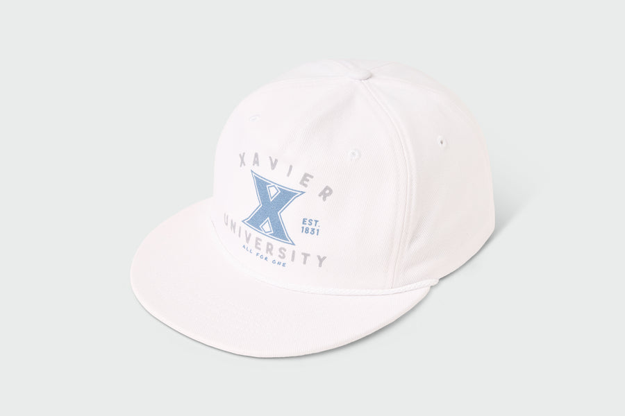 Xavier University Painter's Cap, cotton twill, 6-panel flatbill, made in USA