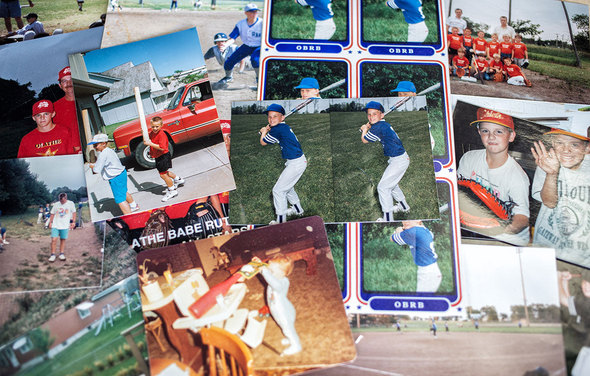 Childhood baseball photograph from the Sandlot Goods story