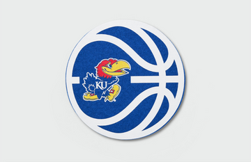 University of Kansas Jayhawk Basketball - Electric Blue Wlle™ Coaster