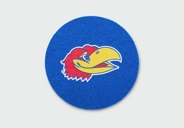 University of Kansas Jayhawk Head - Electric Blue Wlle™ Coaster