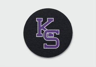 KS Lettermark Black Wool Coaster