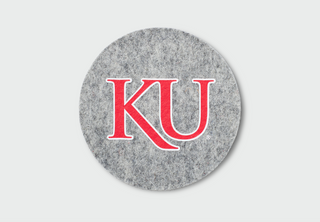 KU Jayhawks Lettermark Wool Coaster