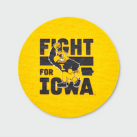 University of Iowa Fight for Iowa - Gold Wlle™ Coaster