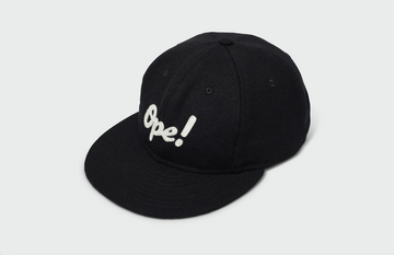 Black Vintage Flatbill Hat - Ope!