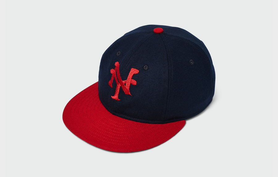 New York Cubans - Navy and Red Wool Vintage Flatbill
