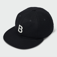 Black Vintage Flatbill Hat - Boston