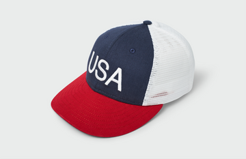 Navy/White Trucker Hat - United States of America (USA)