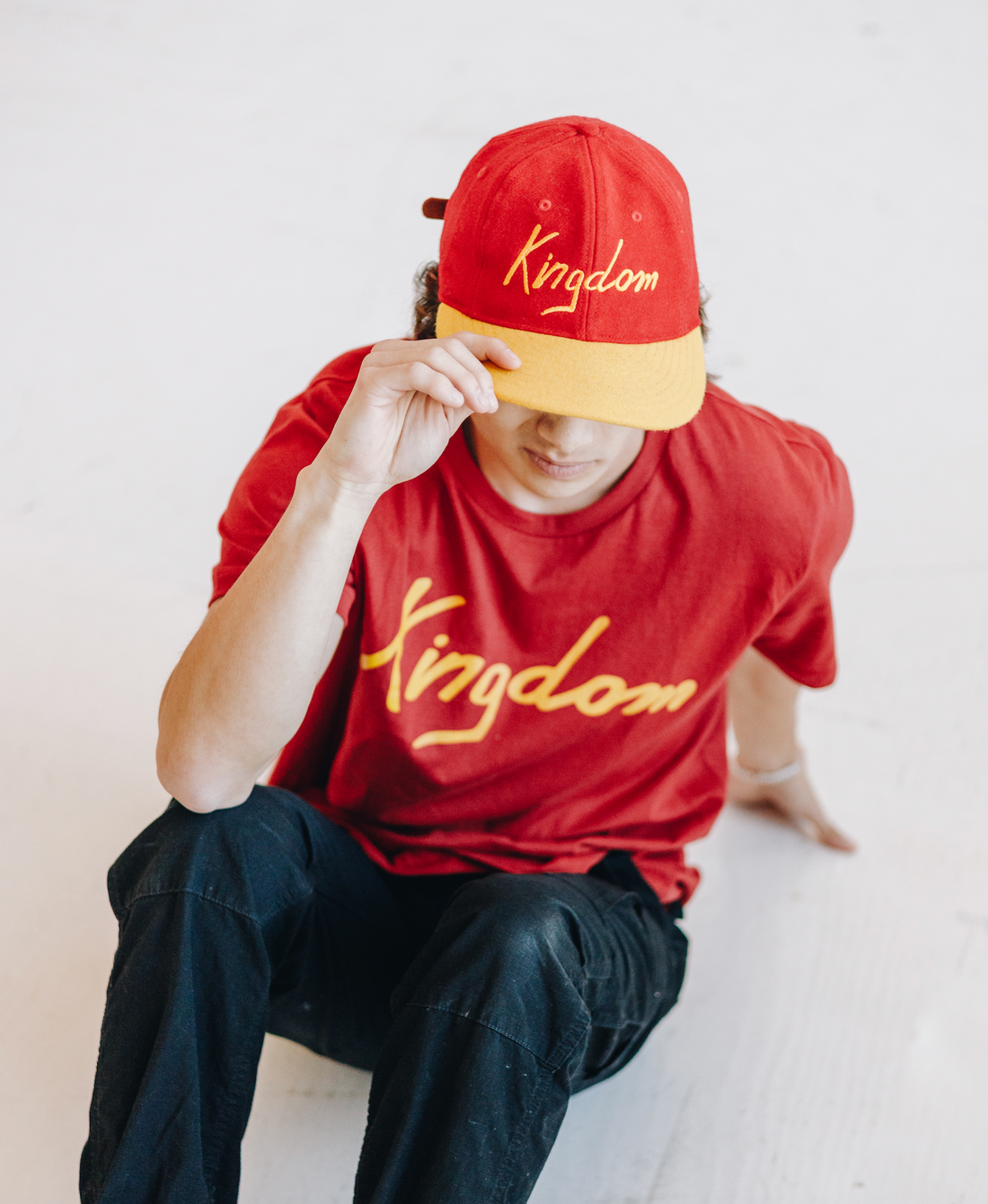 Red/Gold Vintage Flatbill Hat - Kingdom