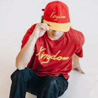 Red/Gold Vintage Flatbill Hat - Kingdom