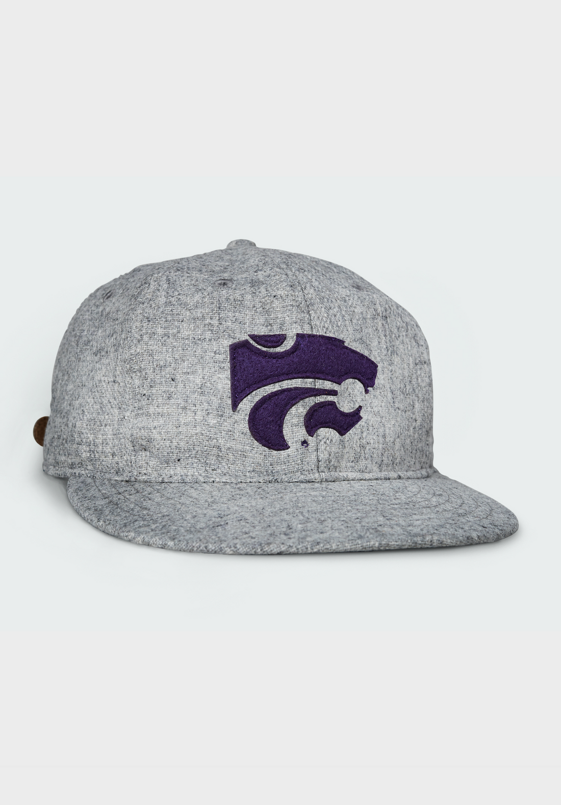 Light Heather Grey Vintage Flatbill Hat - Kansas State University- Power Cat
