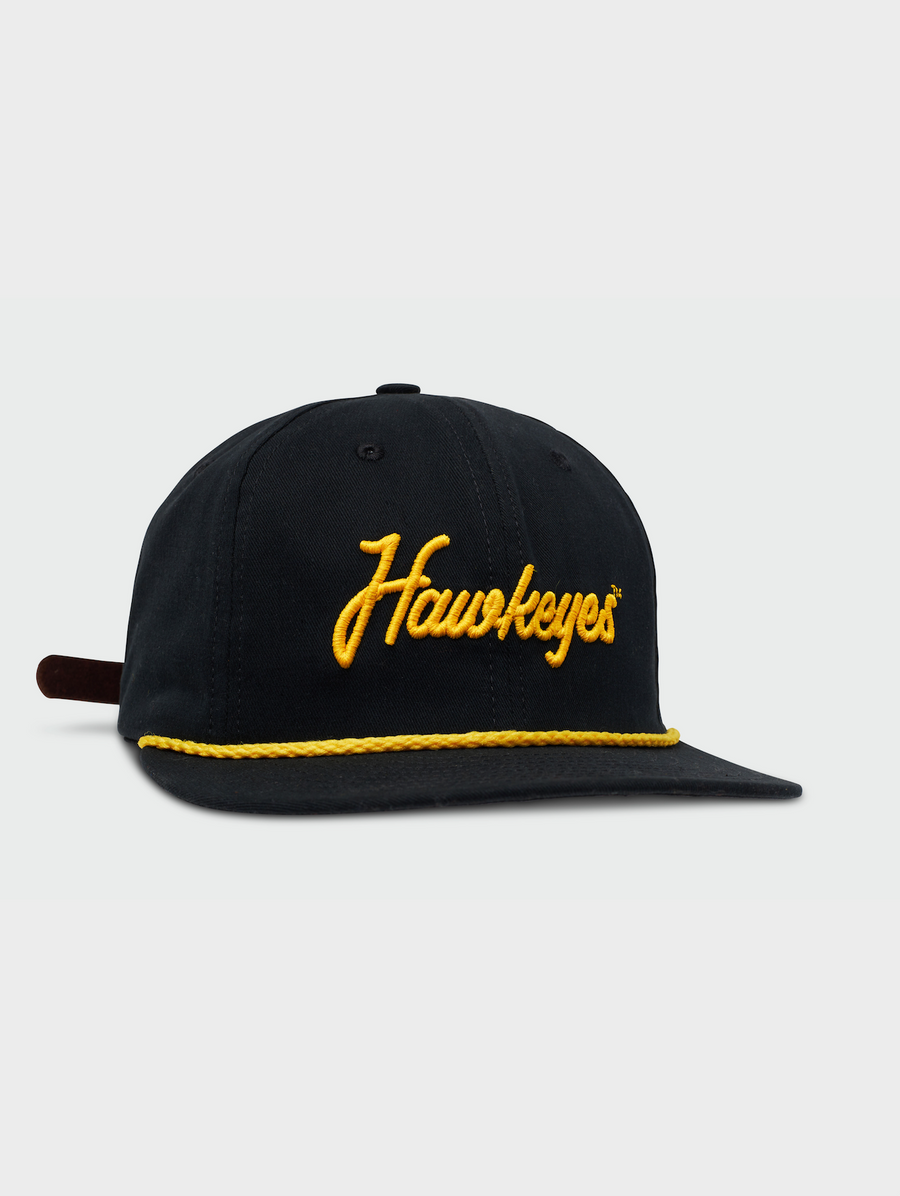University of Iowa Hawkeye's Script Hat w/ Rope