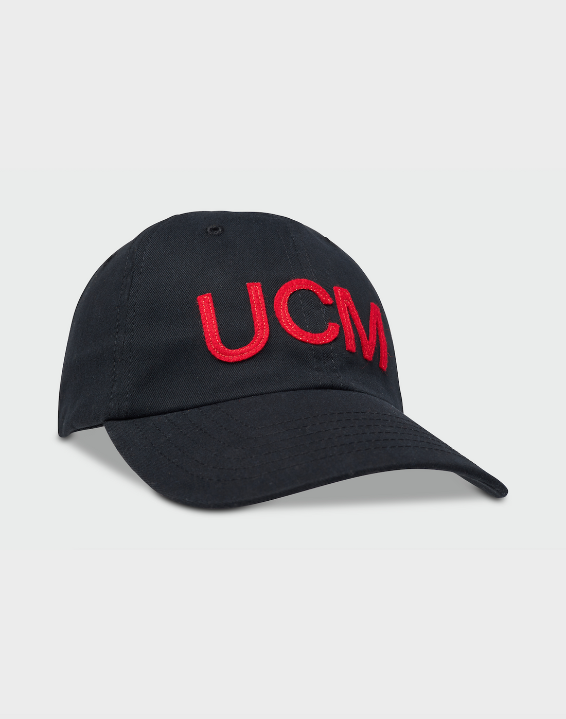 Helvetica UCM - Sanded Twill Black Pre-Curved Hat