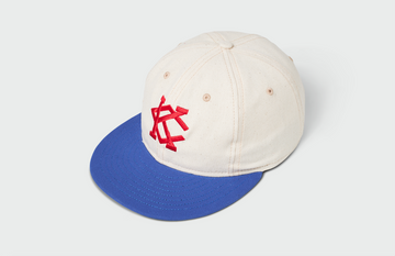 Kansas City All Nations - Off White and Royal Duck Cotton Vintage Flatbill