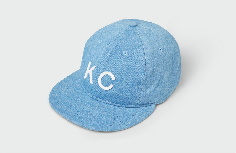 Light Wash Denim Vintage Flatbill Hat - Kansas City – Sandlot Goods