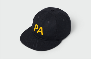 Black Vintage Flatbill Hat - Pennsylvania (Gold PA)