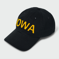 Helvetica IOWA - Sanded Twill Black Pre-Curved Hat